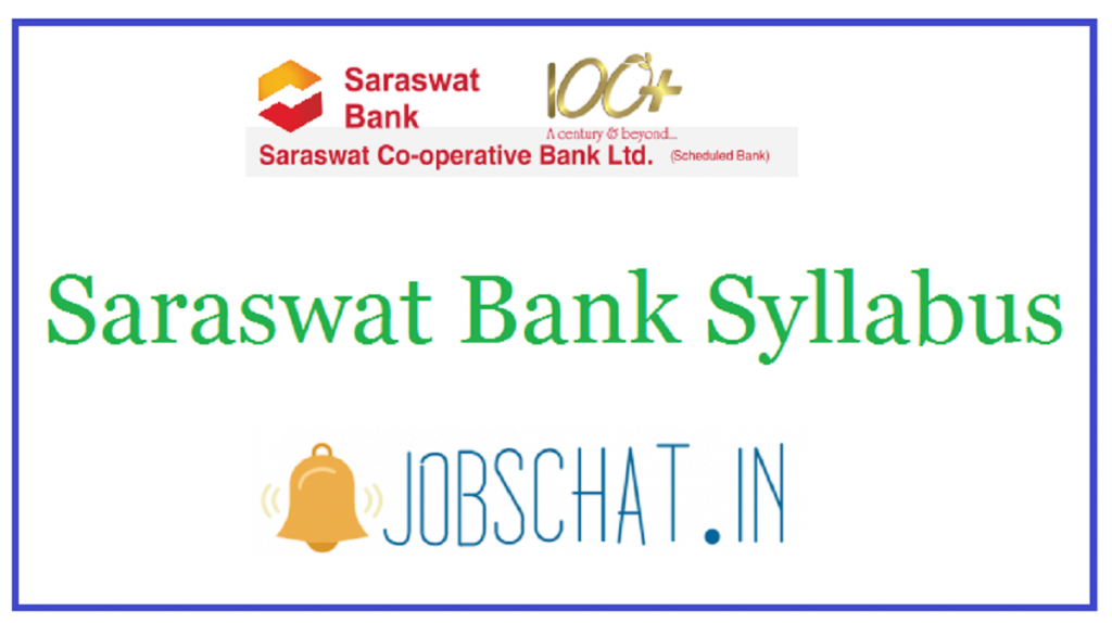 Saraswat Bank Syllabus