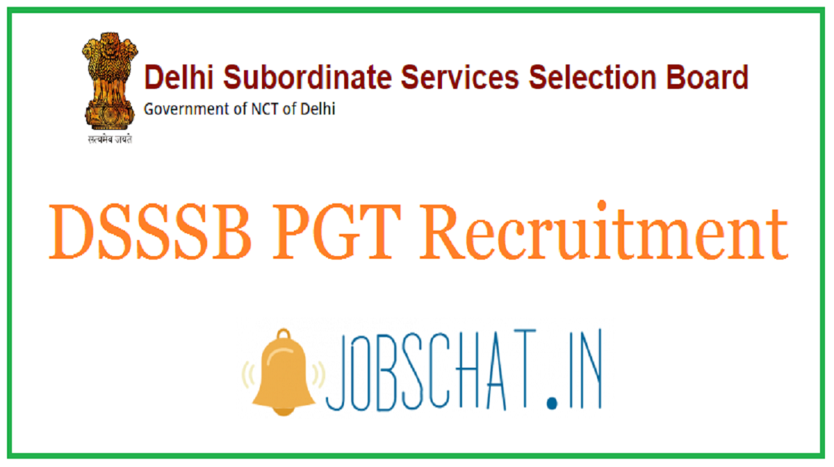 DSSSB PGT Recruitment