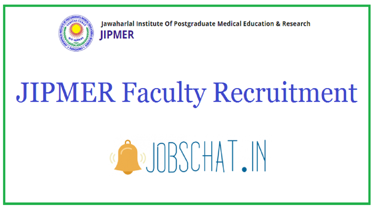 JIPMER Faculty Recruitment
