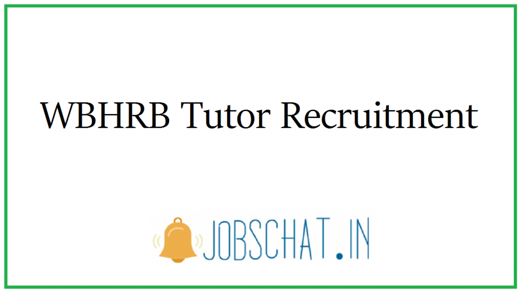 WBHRB Tutor Recruitment 