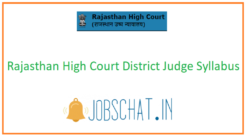 Rajasthan High Court District Judge Syllabus