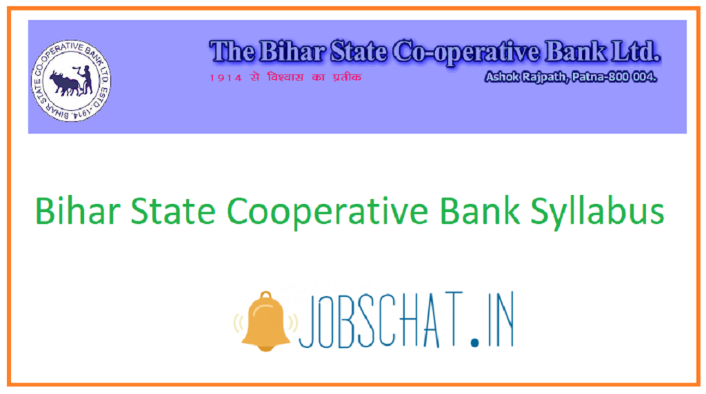 Bihar State Cooperative Bank Syllabus