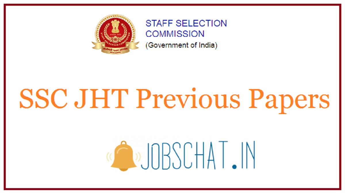 SSC JHT Previous Papers