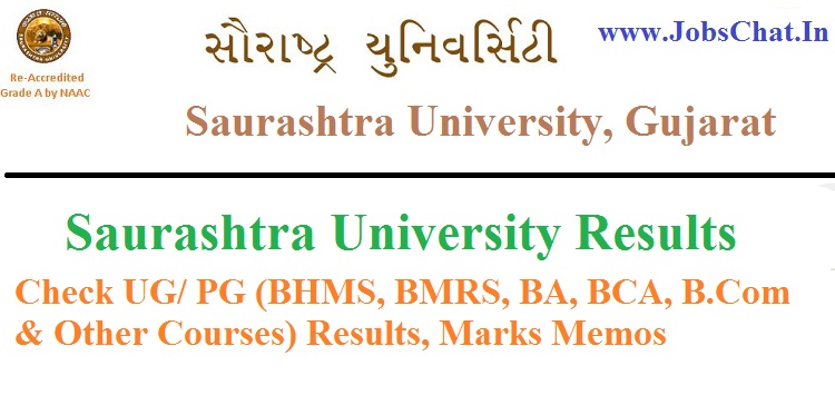 Saurashtra University Results 2019 | UG, PG Sem Exam Marks Memos