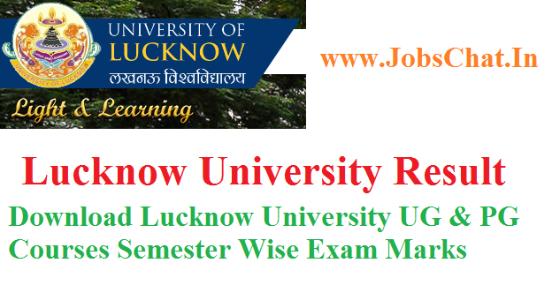 Lucknow University Result 2019 | View UG & PG Sem Exam Results