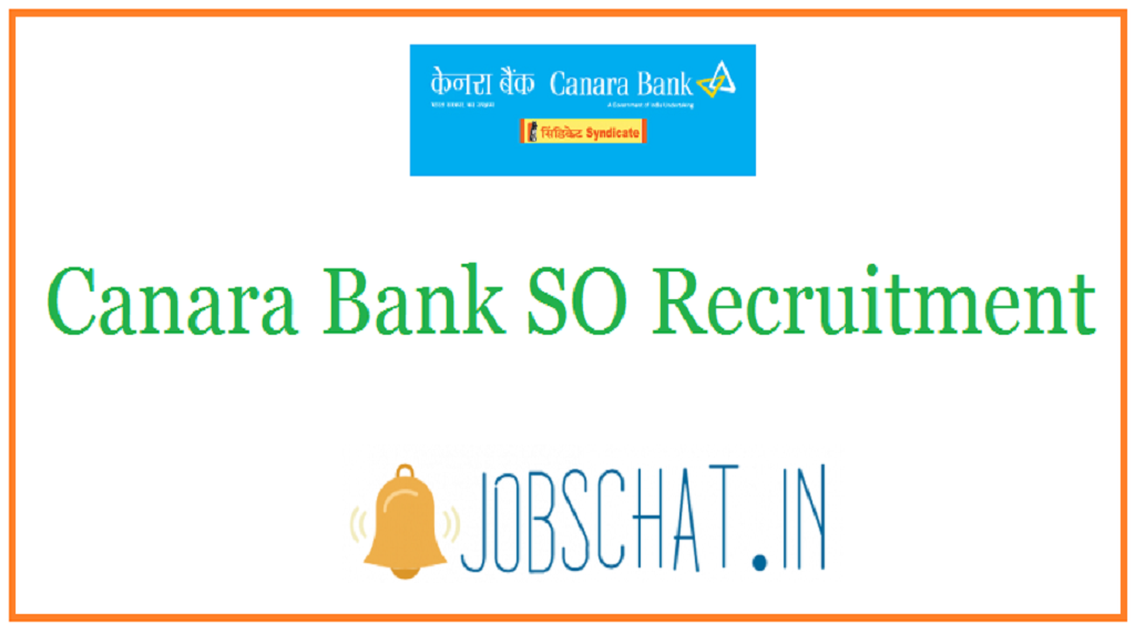 Canara Bank SO Recruitment