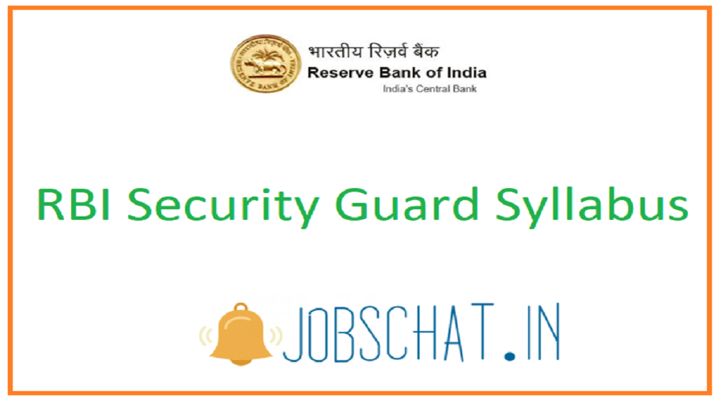 RBI Security Guard Syllabus