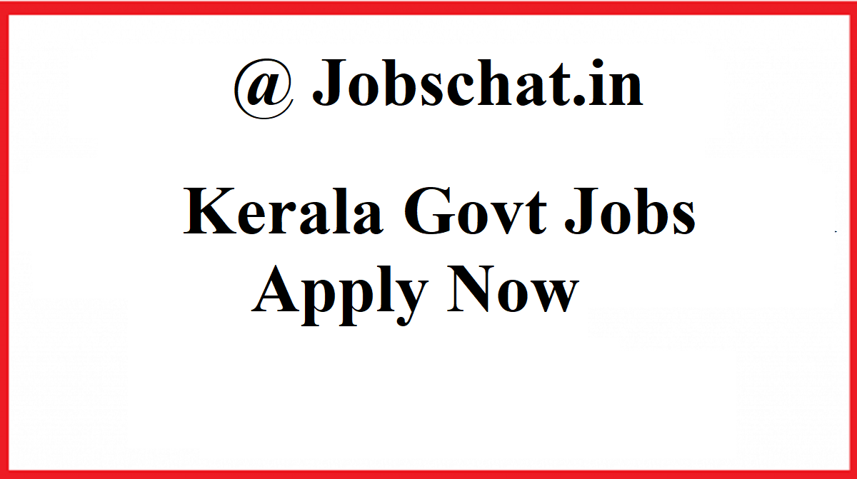 Govt jobs in Kerala