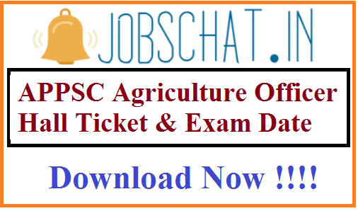 APPSC Agriculture Officer Hall Ticket