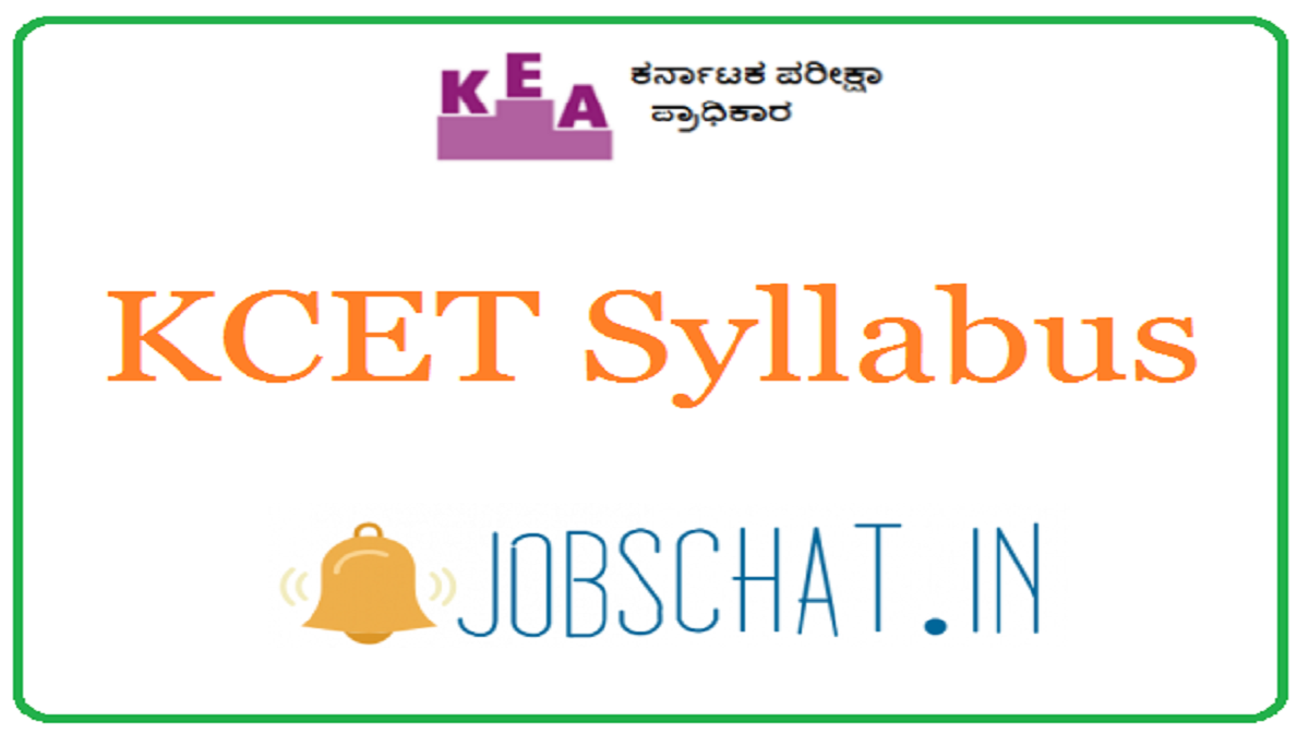 KCET Syllabus