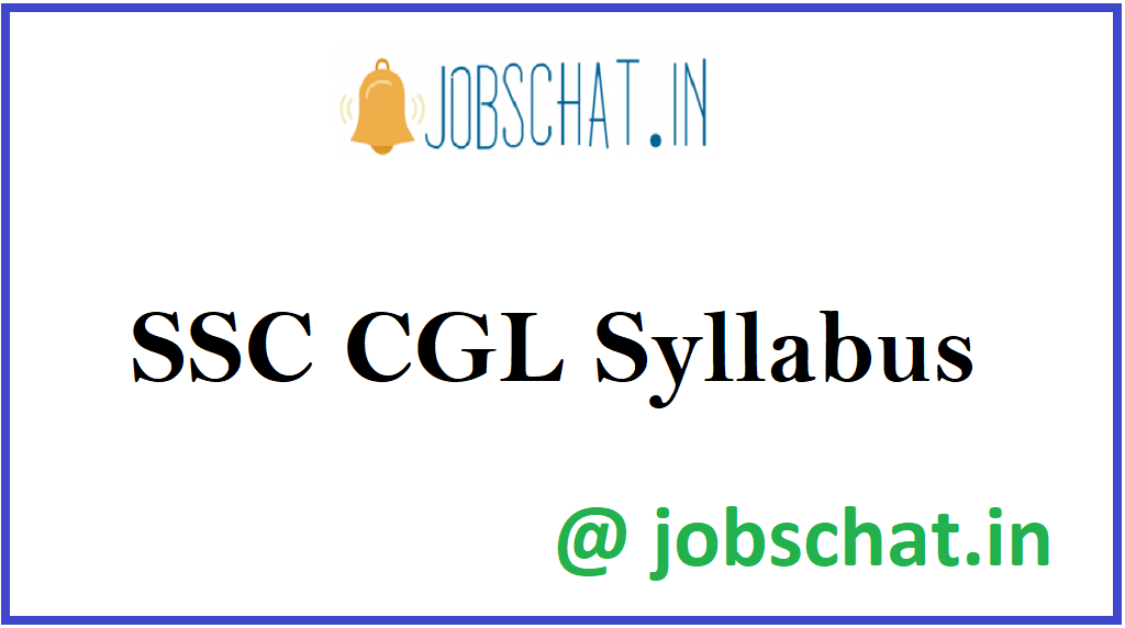 SSC CGL Syllabus 