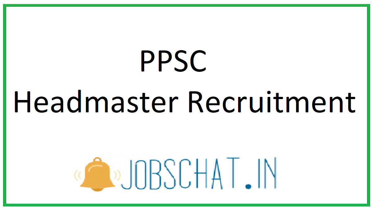 PPSC Headmaster Recruitment