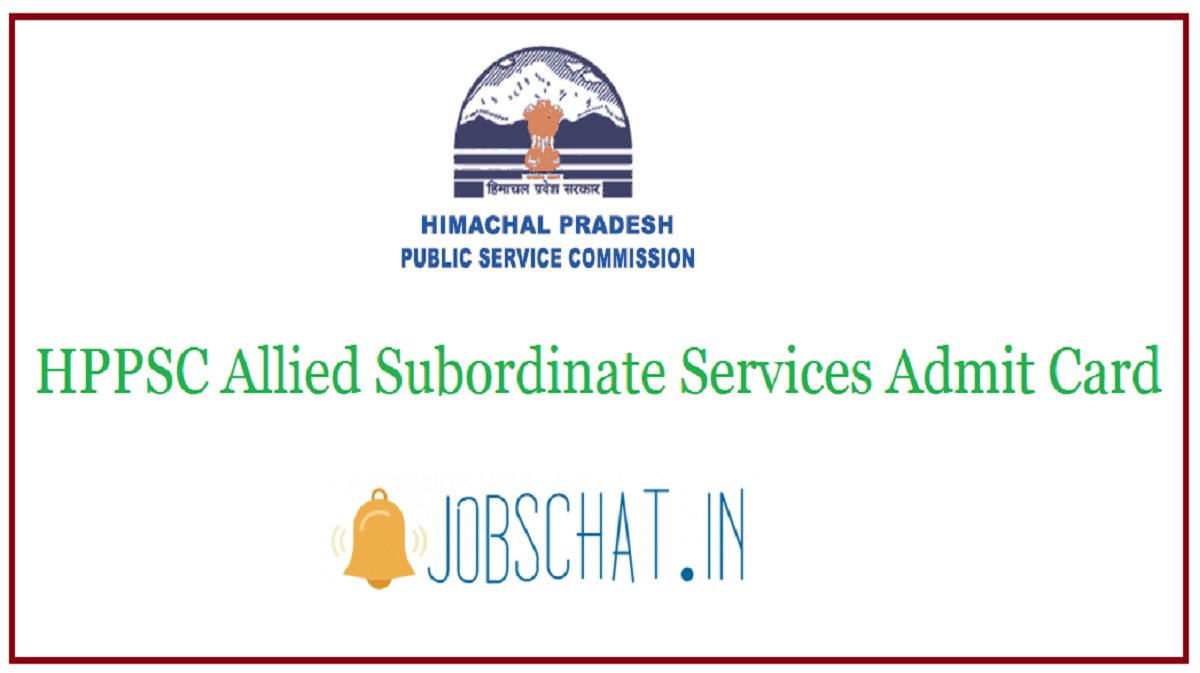 HPPSC Allied Subordinate Services Admit Card