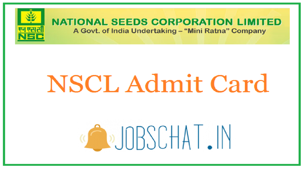 NSCL Admit Card
