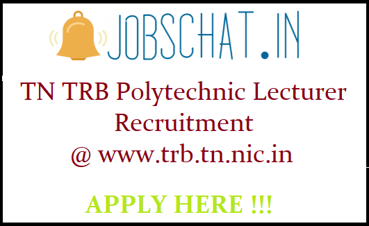 TN TRB Polytechnic Lecturer Recruitment 