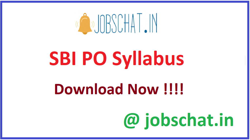 SBI PO Syllabus