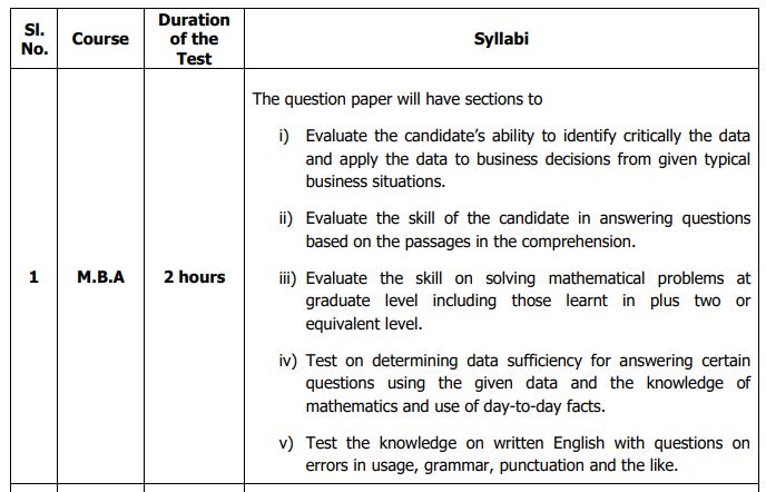 TANCET Syllabus 2019 | Check TANCET 2019 Exam Pattern