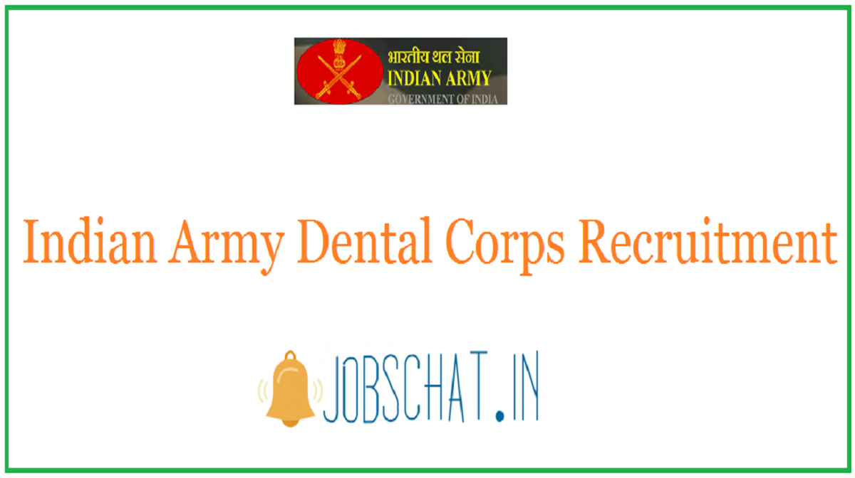 Indian Army Dental Corps Recruitment