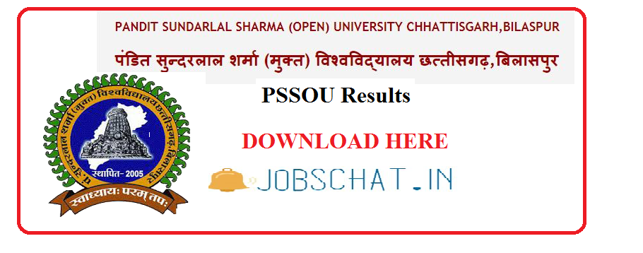 PSSOU Results 2019 Pandit Sundarlal Sharma Open University Result