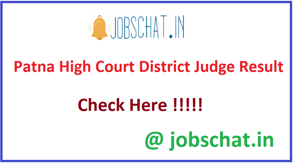 Patna High Court District Judge Result