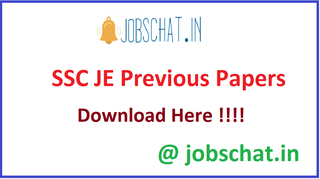 SSC JE Previous Papers