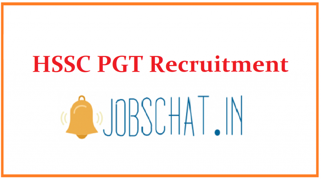 HSSC PGT Recruitment 