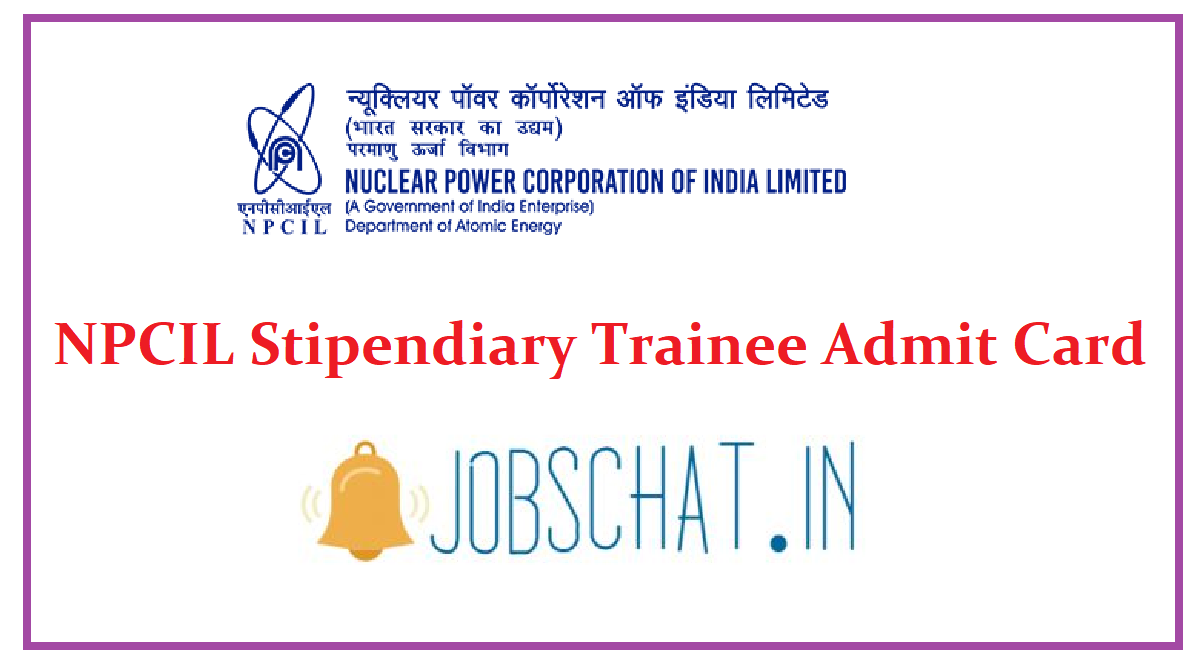 NPCIL Stipendiary Trainee Admit Card 2020 | Technician B Exam Date