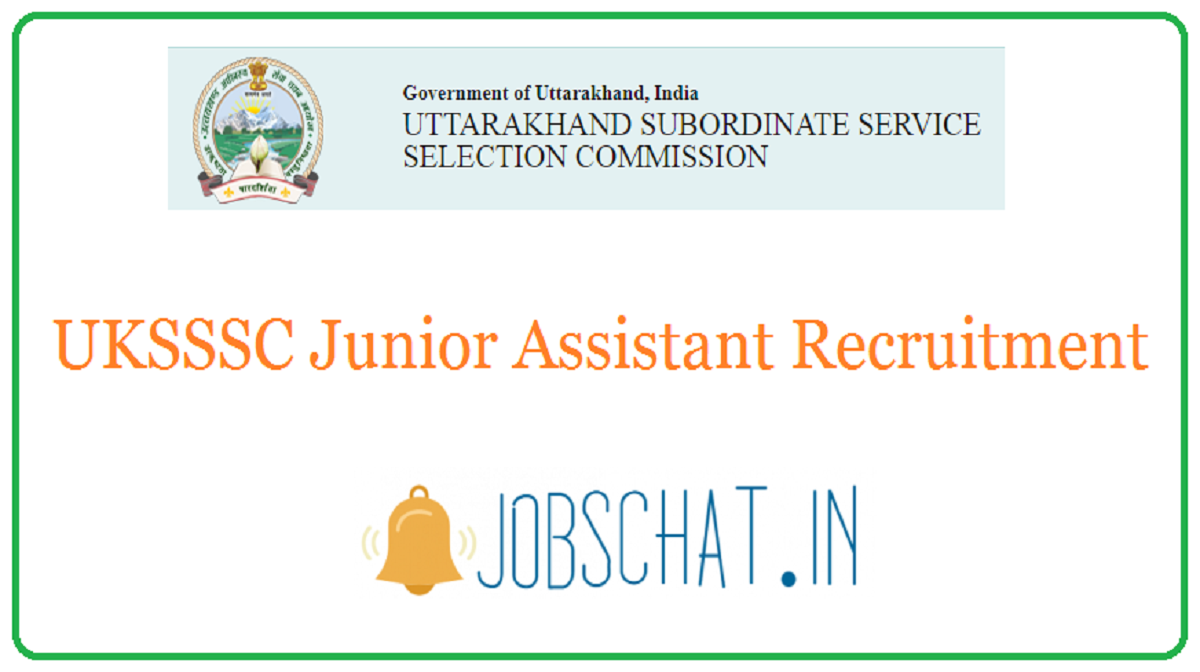 UKSSSC Junior Assistant Recruitment