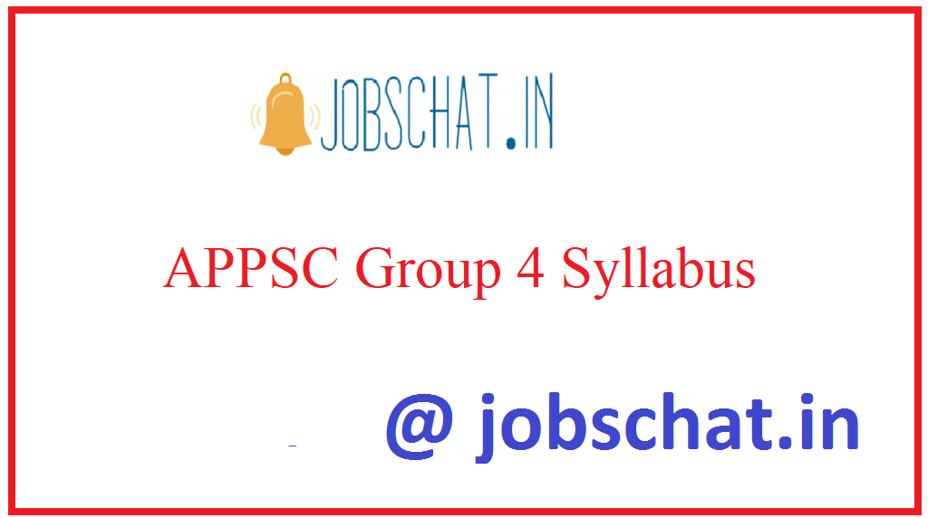 APPSC Group 4 Syllabus