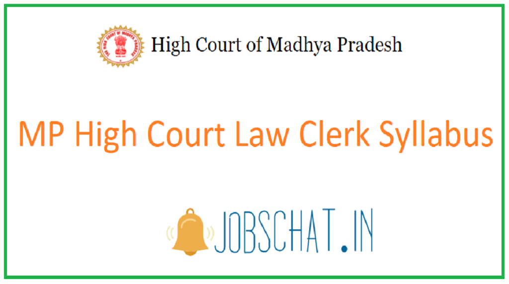 MP High Court Law Clerk Syllabus