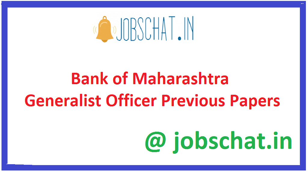 Bank of Maharashtra Generalist Officer Previous Papers