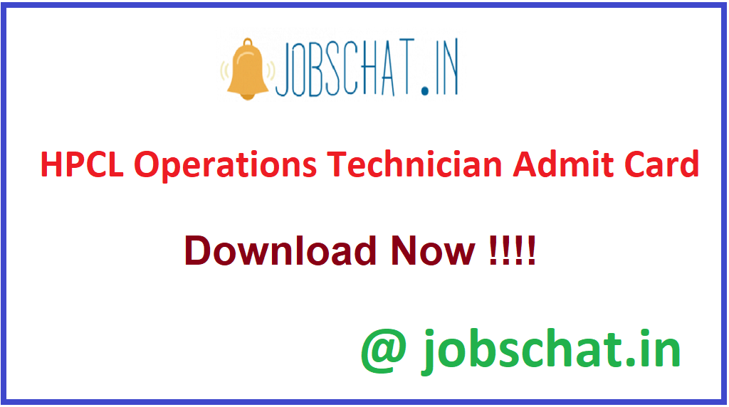 HPCL Operations Technician Admit Card