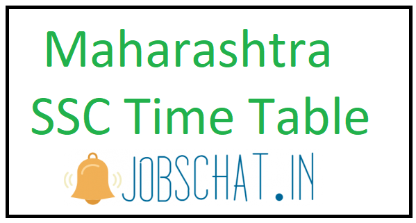 Maharashtra SSC Time Table 