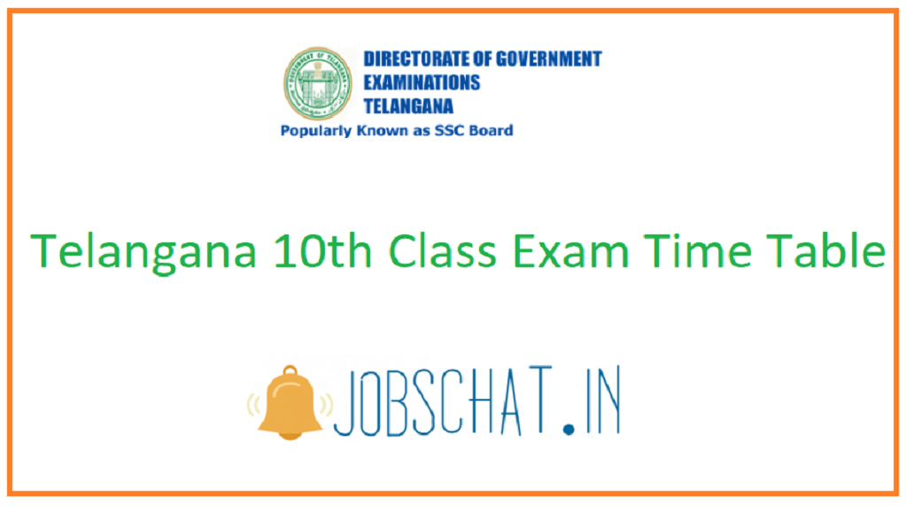 Telangana 10th Class Exam Time Table
