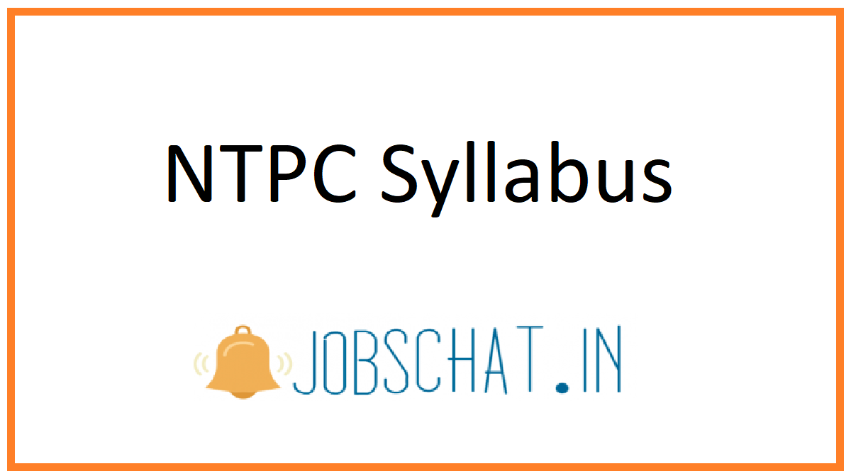 NTPC Syllabus