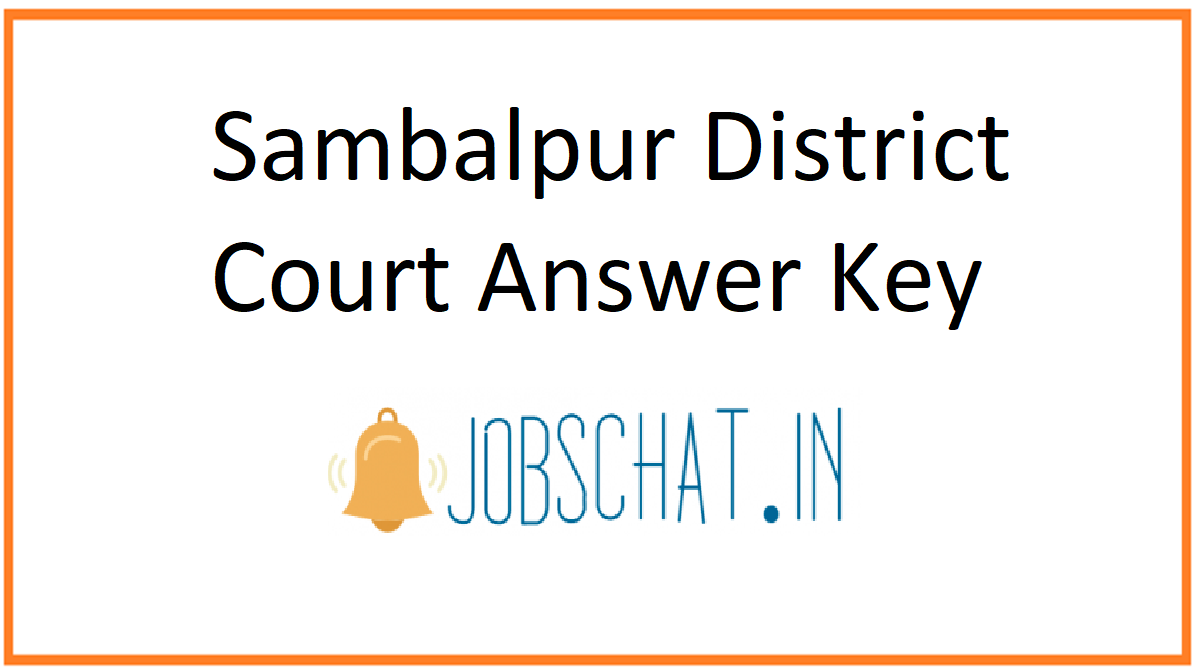 Sambalpur District Court Answer Key