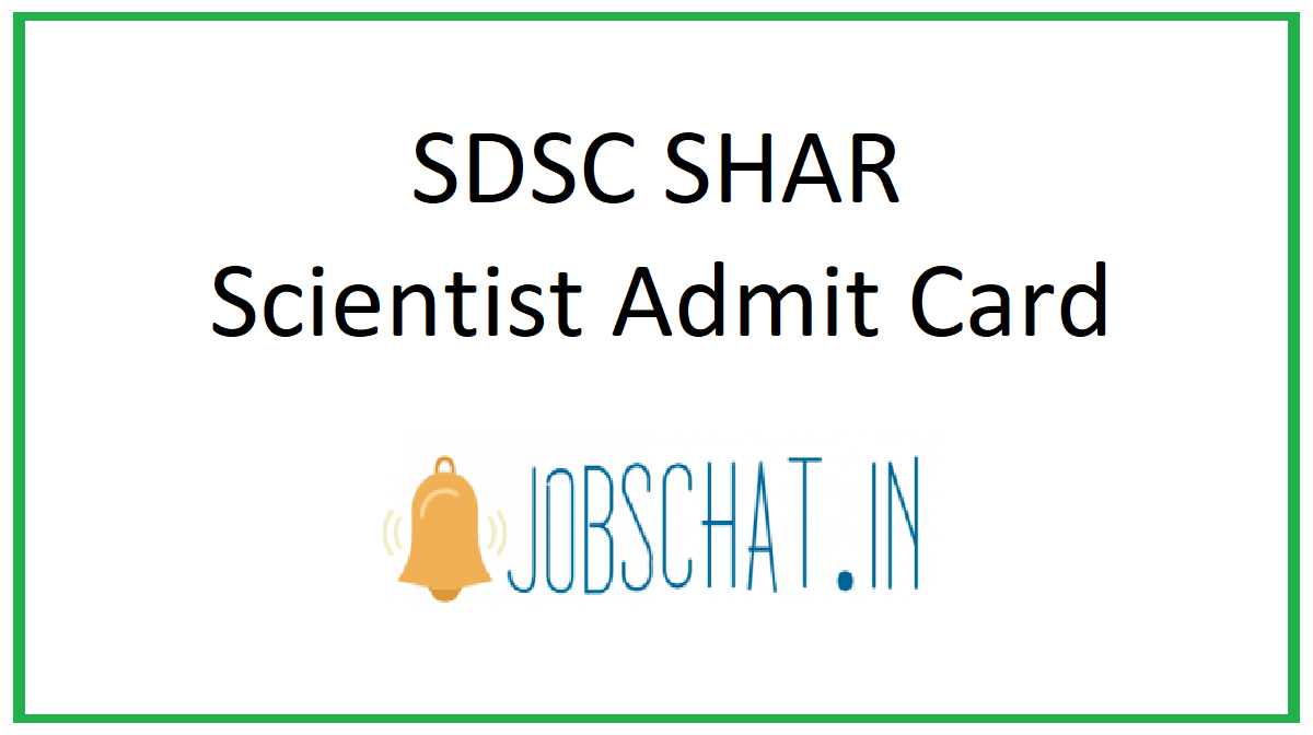 SDSC SHAR Scientist Admit Card 