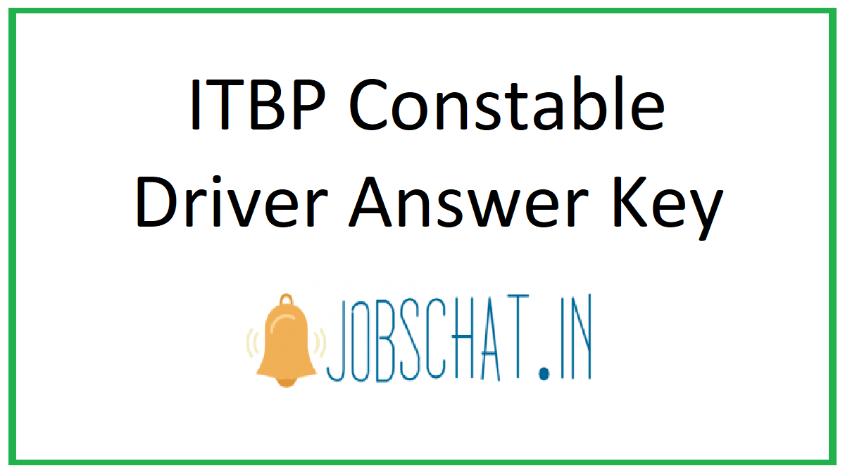 ITBP Constable Driver Answer Key