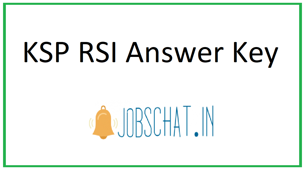 KSP RSI Answer Key