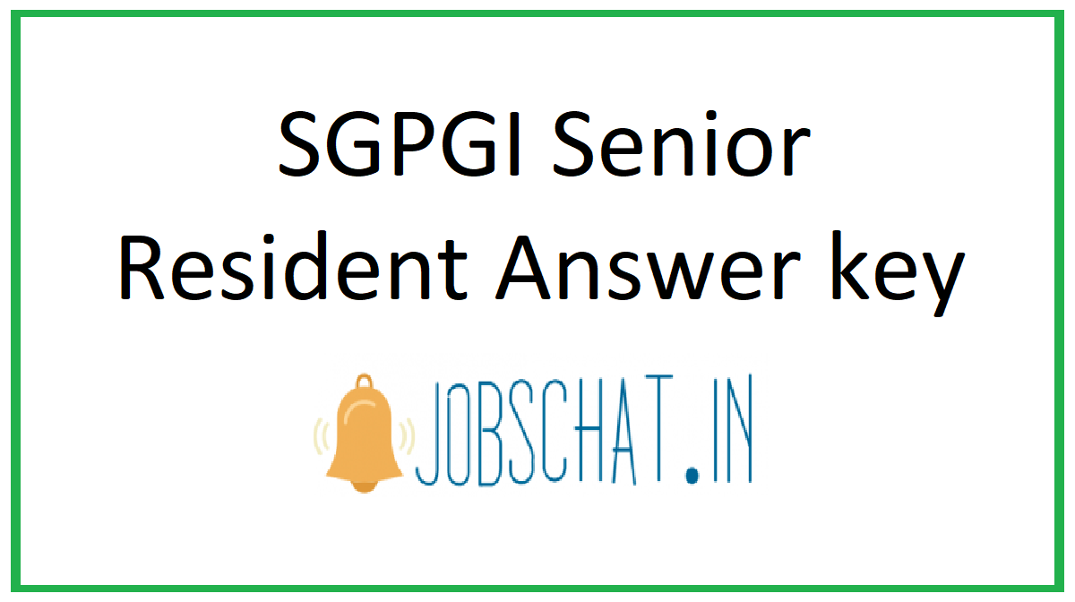 SGPGI Senior Resident Answer key