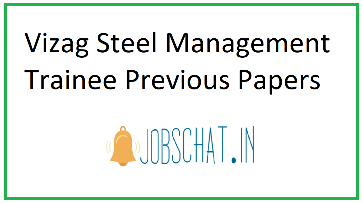 Vizag Steel Management Trainee Previous Papers 