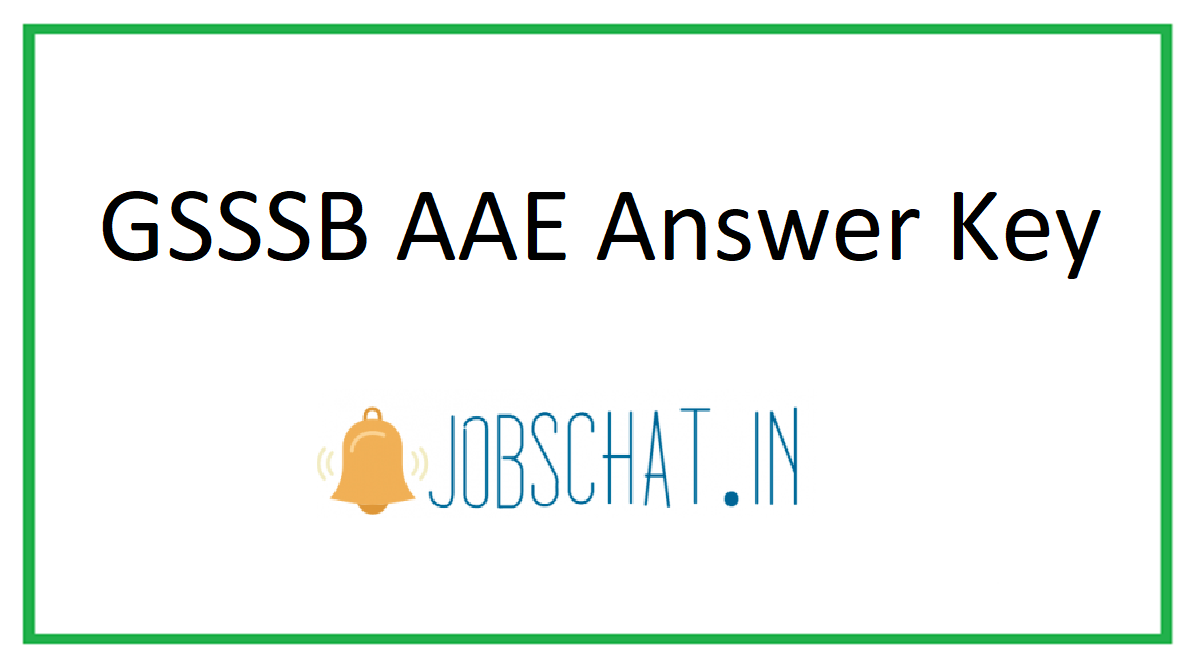 GSSSB AAE Answer Key