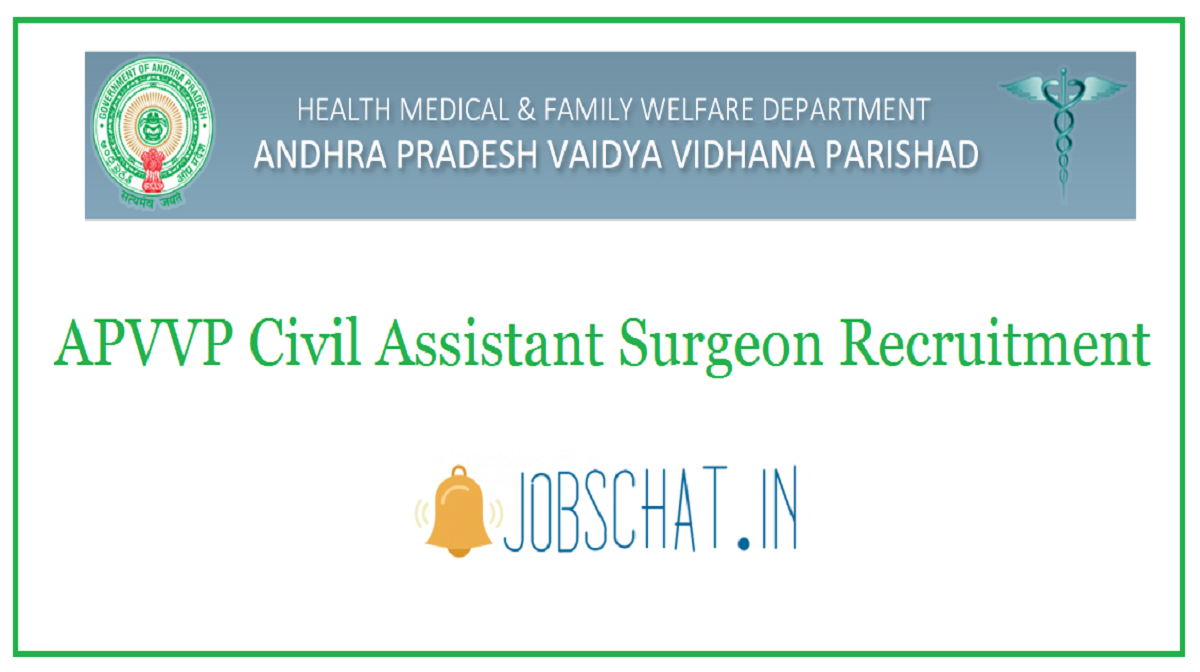 APVVP Civil Assistant Surgeon Recruitment 2020 723 Posts