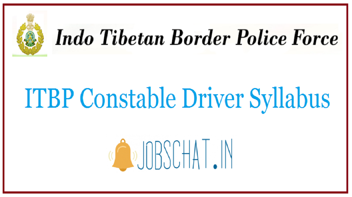 ITBP Constable Driver Syllabus