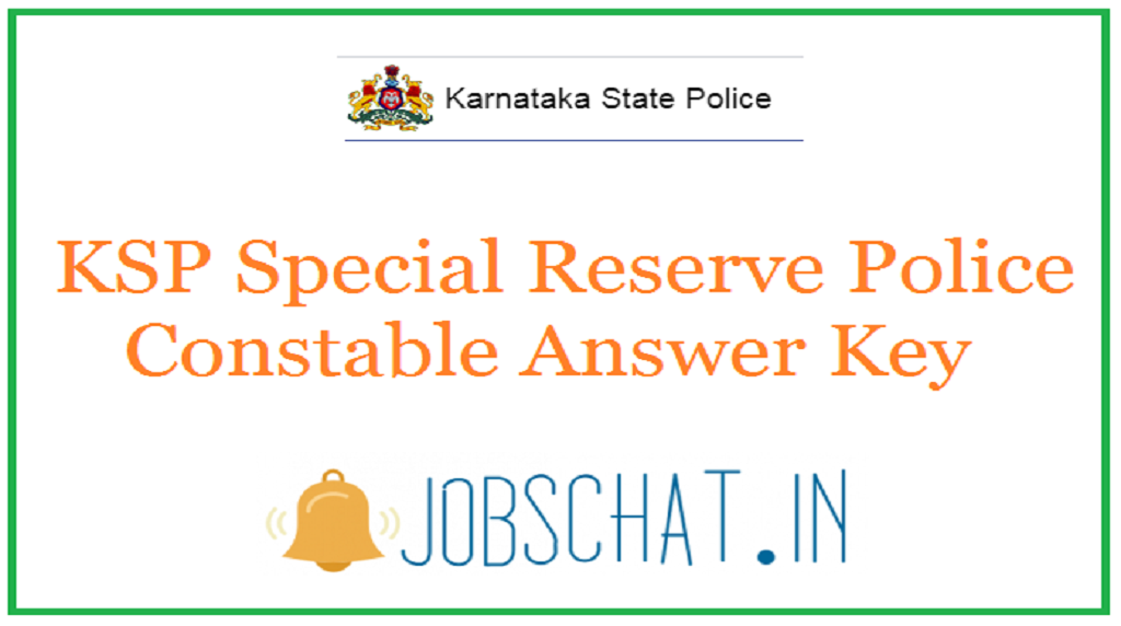 KSP Special Reserve Police Constable Answer Key