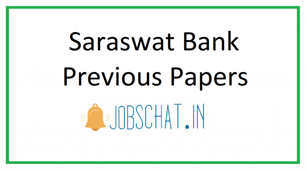 Saraswat Bank Previous Papers 