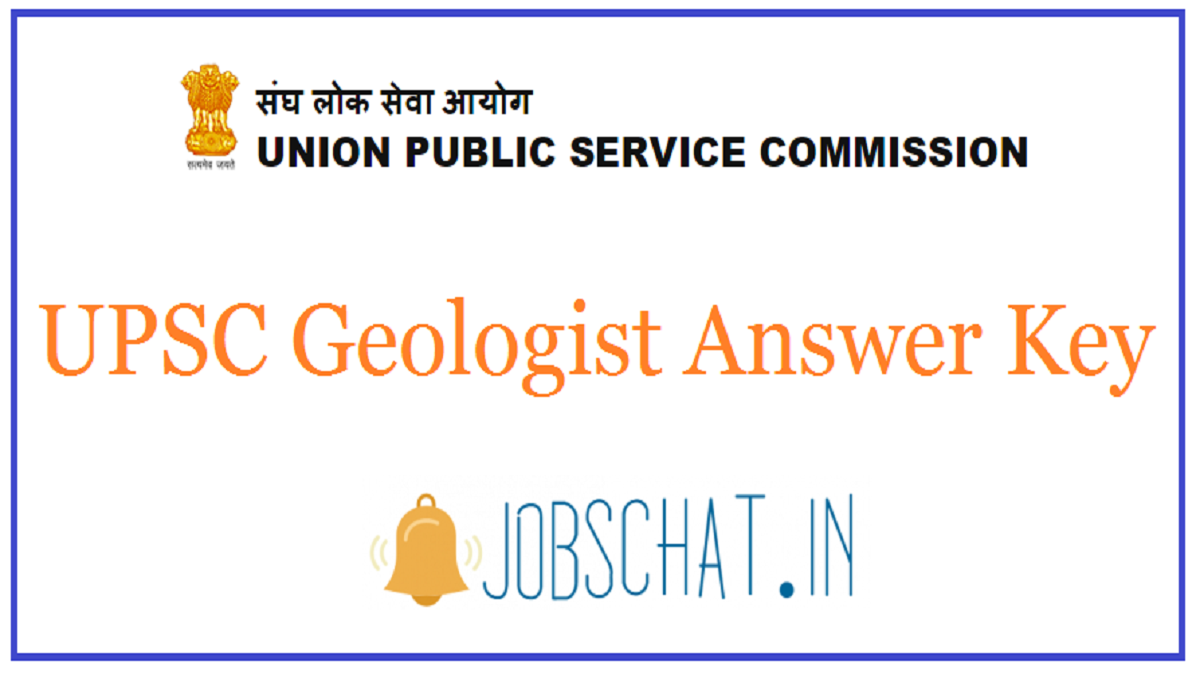 UPSC Geologist Answer Key