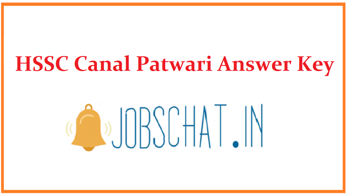 HSSC Canal Patwari Answer Key