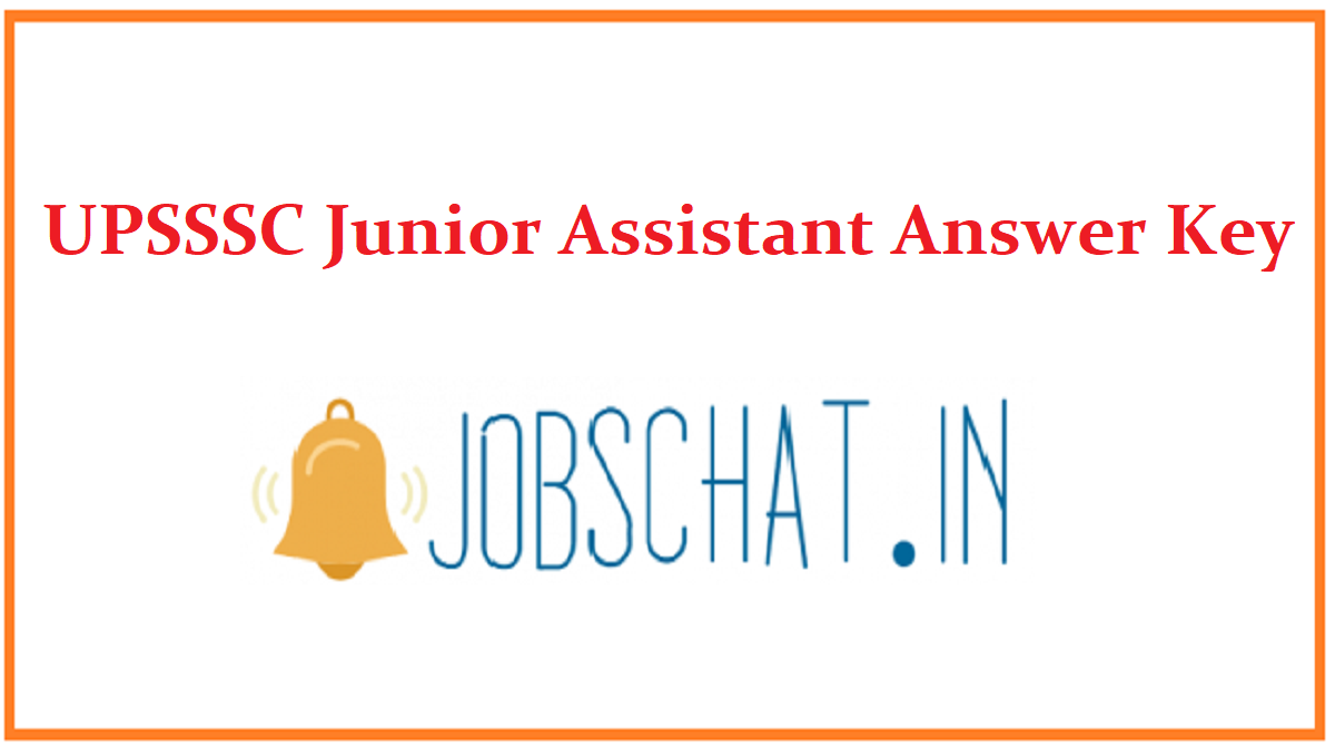 UPSSSC Junior Assistant Answer Key