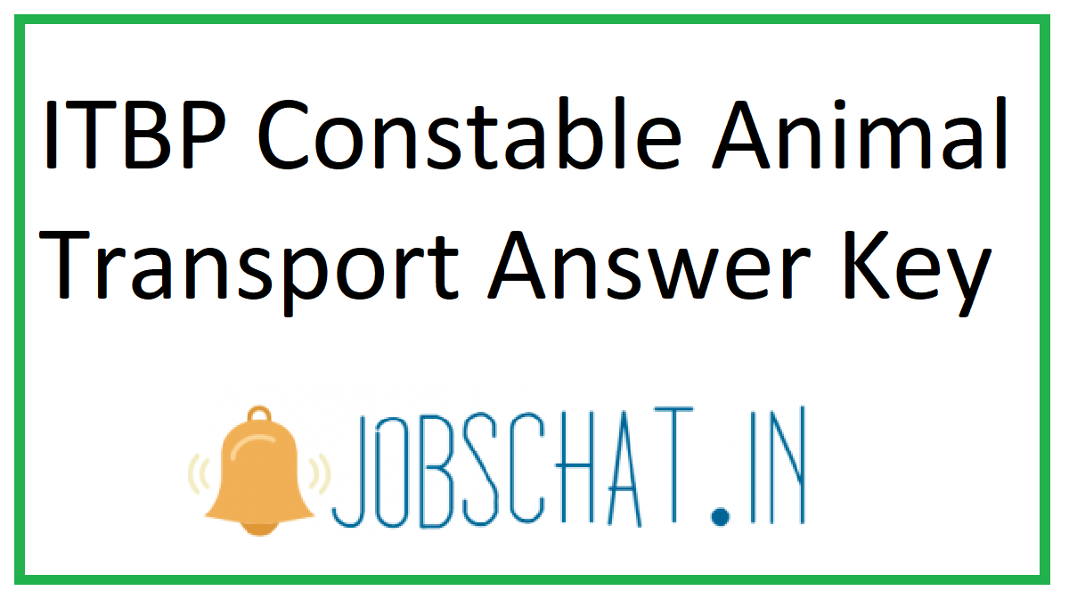 ITBP Constable Animal Transport Answer Key 2020 Out | Cut Offs